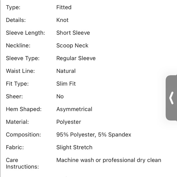 SHEIN scoop neck knot front fitted dress - Picture 6 of 6